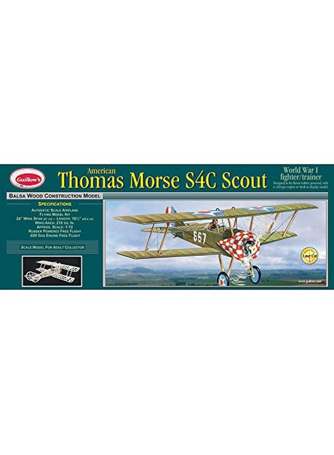 Guillow 's Thomas Morse Scout 201 Powered Balsa Flying Model Kit - Image 2