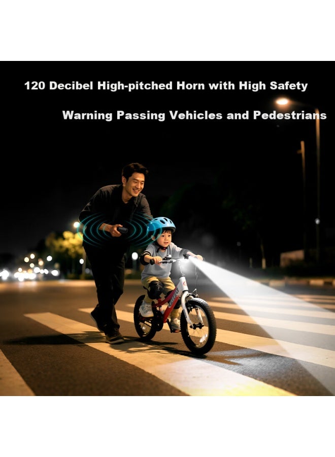 Skyfire Kids Bicycle Front Light Night Riding Light Horn Flashlight Riding Light Road Bike Mountain Bike Light Night Light - Image 3