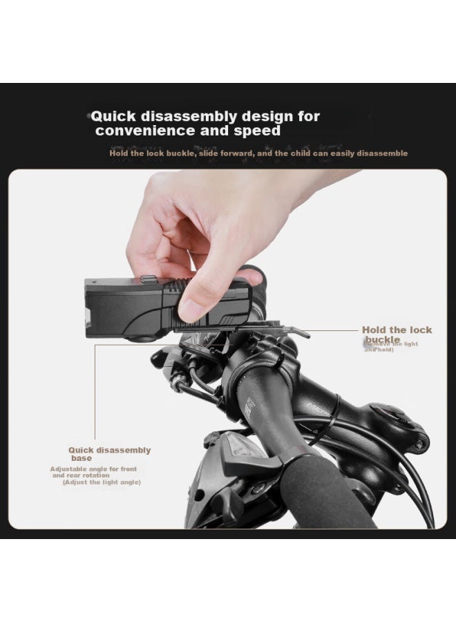 Skyfire Kids Bicycle Front Light Night Riding Light Horn Flashlight Riding Light Road Bike Mountain Bike Light Night Light - Image 4