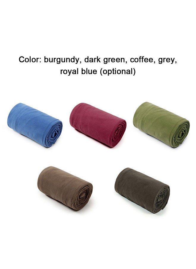 Generic Outdoor Sleeping Bags Portable Emergency Sleeping Bag Light-weight Fleece Sleeping Bag for Camping Travel Hiking Coffee Colour  - Image 2