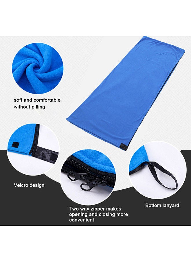 Generic Outdoor Sleeping Bags Portable Emergency Sleeping Bag Light-weight Fleece Sleeping Bag for Camping Travel Hiking Coffee Colour  - Image 4
