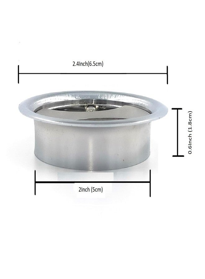 Nixnine Table Desk Grommet 2 Inch/Stainless Steel Desk Cord Cable Hole Cover Grommet/Computer Wire Cable Organiser Manager, Office Desk, Computer Table, TV Cabinet & Furniture - Pack of 4 (Silver) - Image 3