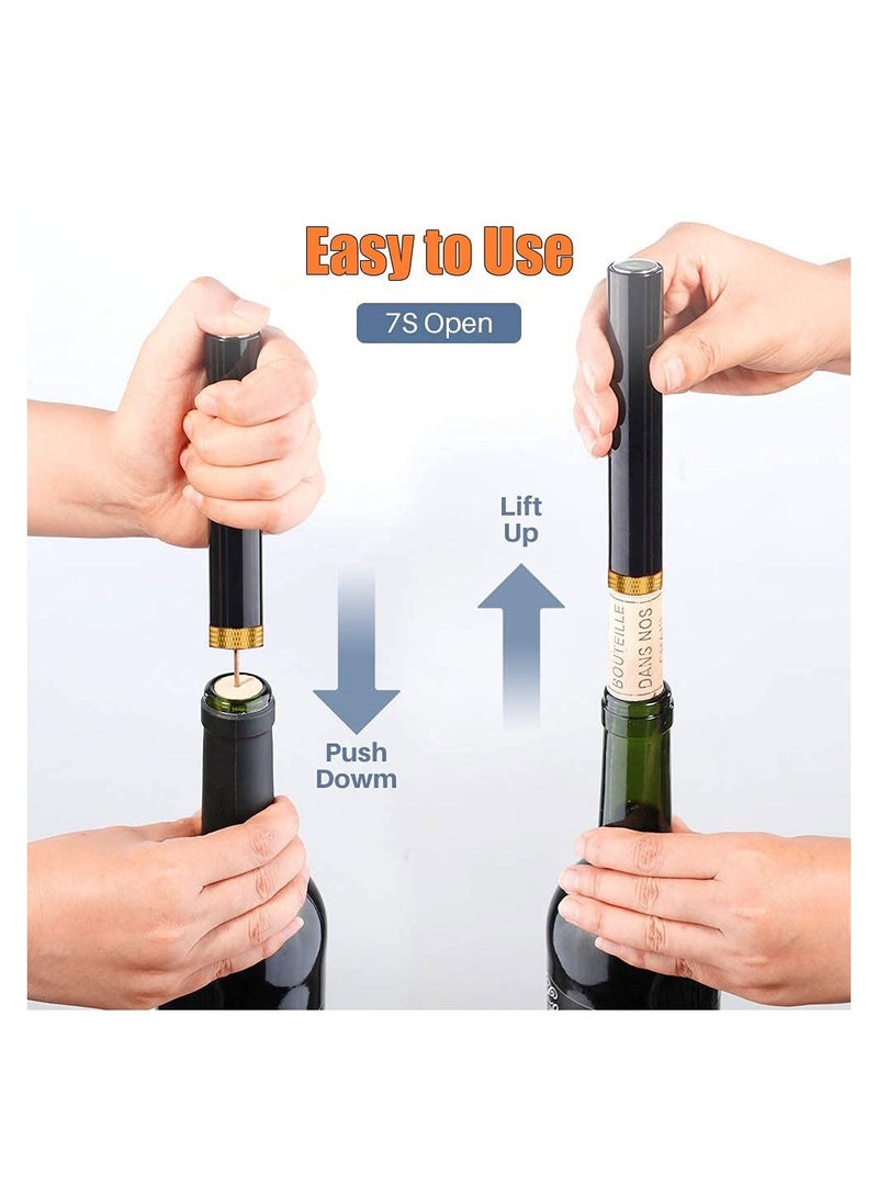 SYOSI Mini Bottle Opener Travel Portable Pocket Air Pressure Pump Bottle Opener Assemblable Design Corkscrew 7S Quick Bottle Opening For Home Restaurant Party (Golden)  - Image 5