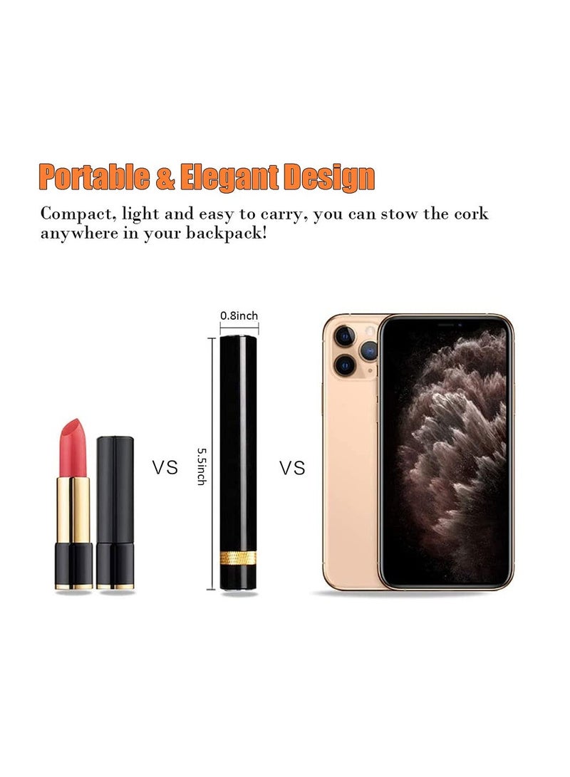 SYOSI Mini Bottle Opener Travel Portable Pocket Air Pressure Pump Bottle Opener Assemblable Design Corkscrew 7S Quick Bottle Opening For Home Restaurant Party (Golden)  - Image 2