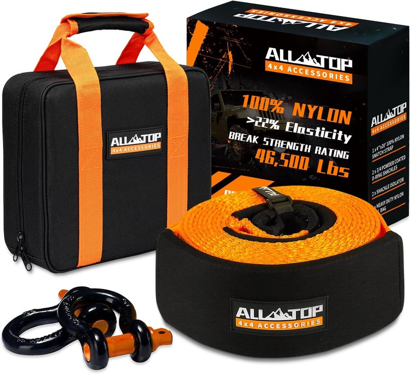 ALL-TOP Extreme Duty Tow Strap Recovery Kit - Image 1