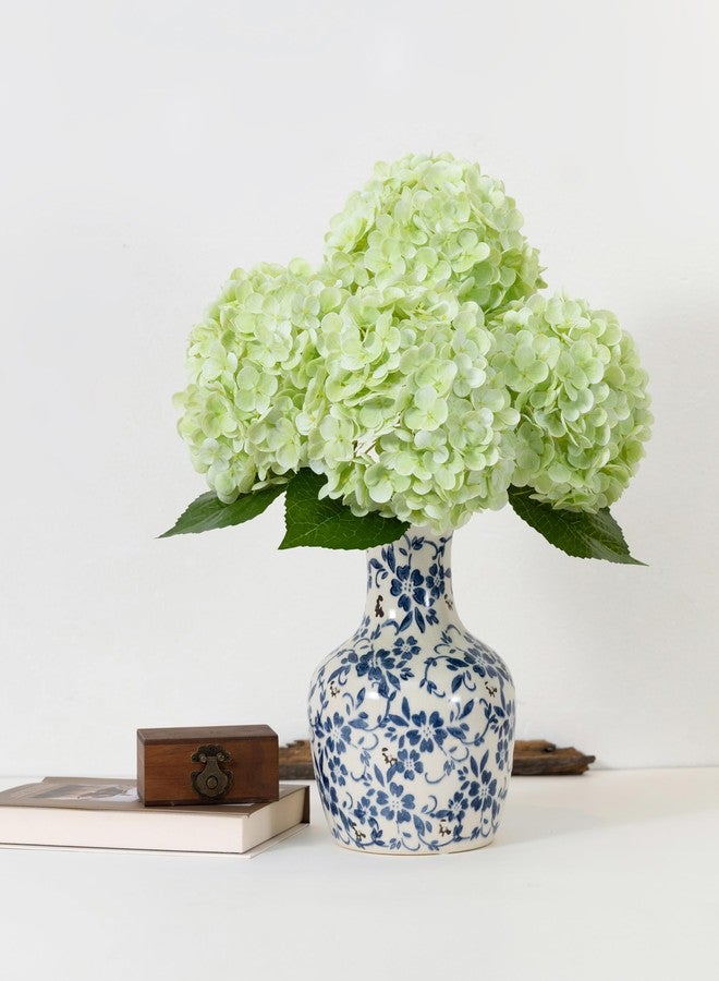 DuHouse 3Pcs Large Hydrangea Artificial Flowers,20 inch Latex Real Touch Hydrangeas Lifelike Hydrangea Flower for Home Wedding Bouquets Centerpieces Party Living Room Decoration(Light Green) - Image 5