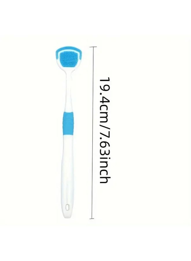 Surprised Two Gentle Tongue Coating Cleaning Brush Soft Silicone Bristles Effectively Remove Plaque Fresh Breath Oral Care - Image 4