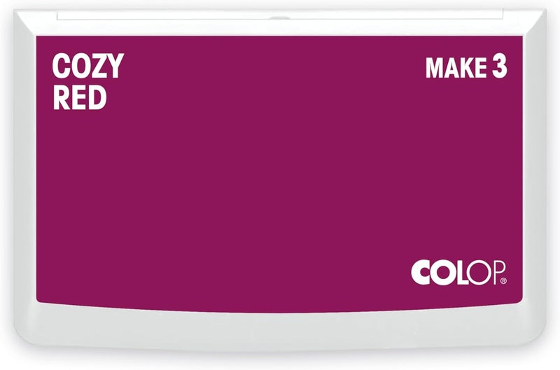 Colop Make Series, Ink Stamp Pads, with Non-Toxic Premium Ink, Water-Based Acid-Free (Cozy Red, Make 3-3-1/2" x 6-1/4") - Image 1