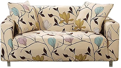 HOOBUY Printed Sofa Cover Stretch Couch Covers Patterned Loveseat Slipcovers for 2 Seater Cushion Couch Love Seat Set MNK 2 SeaterLoveseat