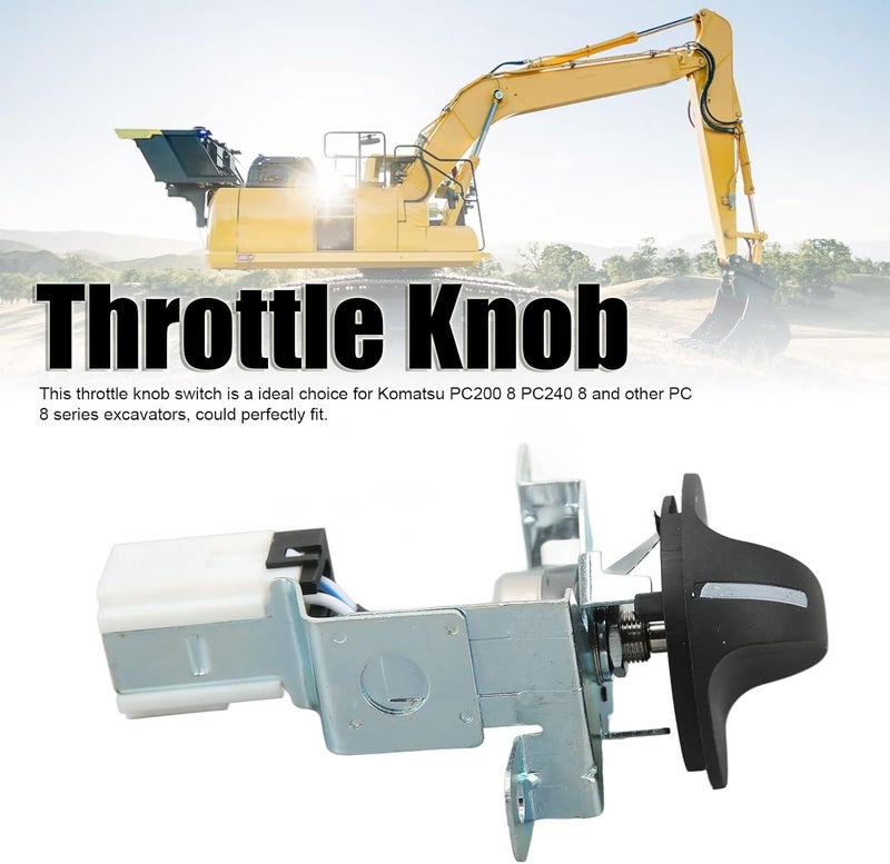 Throttle Knob Switch Precise Control Durable Excavator Throttle Knob Replacement for Komatsu PC200 8 PC240 8 ABS Alloy Steel Construction - Image 2