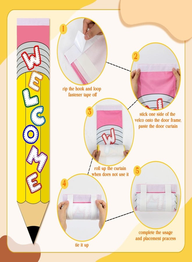 Mindsoft غطاء نافذة باب الفصل الدراسي من قطعتين من Mindsoft، ستارة معتمة، غطاء نافذة الفصل الدراسي، ديكور العودة إلى المدرسة، ديكور شرفة المدرسة، ديكور غرفة المكتب - Image 3