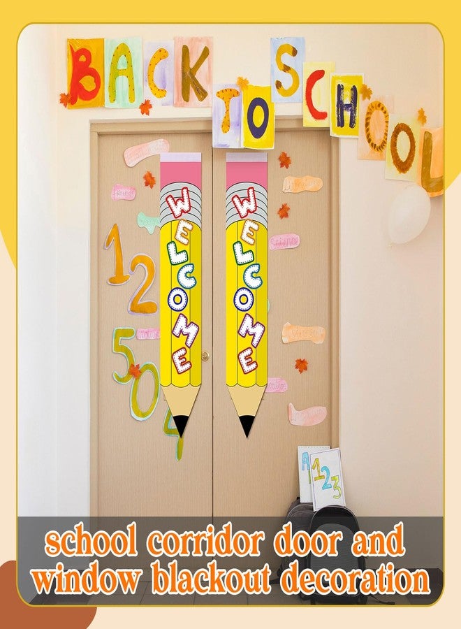 Mindsoft غطاء نافذة باب الفصل الدراسي من قطعتين من Mindsoft، ستارة معتمة، غطاء نافذة الفصل الدراسي، ديكور العودة إلى المدرسة، ديكور شرفة المدرسة، ديكور غرفة المكتب - Image 5