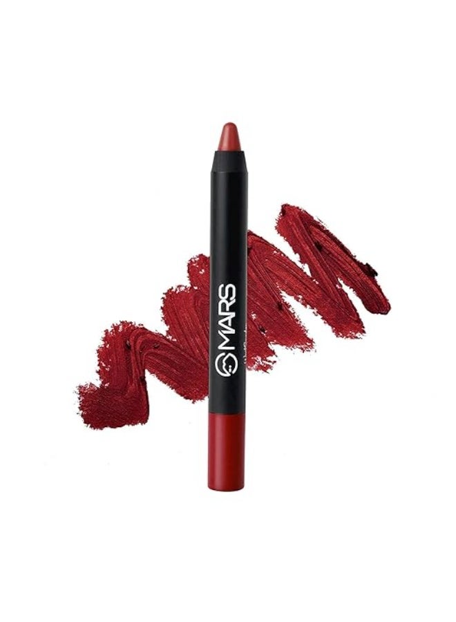 MARS Long Lasting Crayon Lipstick up to 12 Hours Stay | Matte Finish | Waterproof | Won't Smudge Won't Budge Lip Crayon (3.5 gm) (03-No Filter) - Image 2