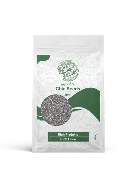 Health diggers Premium Quality Black Chia Seeds for Weight & Other Health Benefits 450 Grams