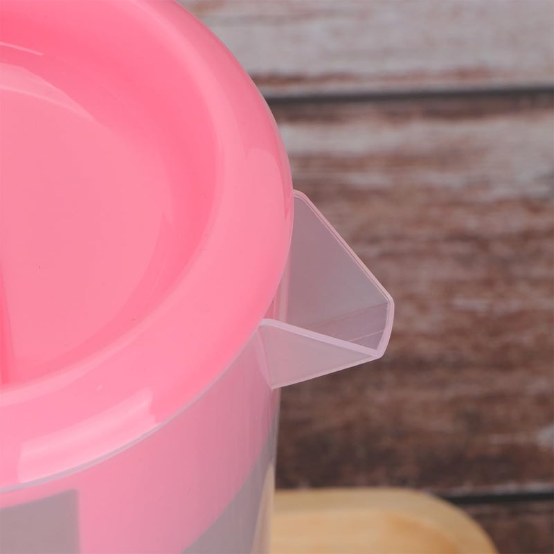 White Plastic Water Pitcher 2400ml With Lid And Scale For Juice Tea Beverage Serving - Image 4
