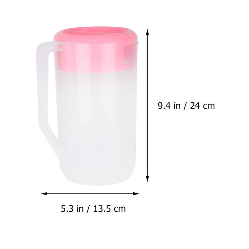 White Plastic Water Pitcher 2400ml With Lid And Scale For Juice Tea Beverage Serving - Image 3