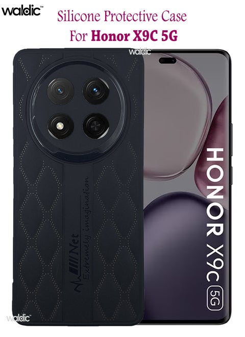 Honor X9c 5G Premium Case | Premium Silicone  Case Cover Designed for Honor X9c | Honor X9c Case Camera and Drop Protection Thin Protective Back Cover Case for Honor X9c - Black