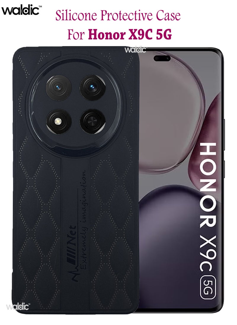 Waldic Honor X9c 5G Premium Case | Premium Silicone  Case Cover Designed for Honor X9c | Honor X9c Case Camera and Drop Protection Thin Protective Back Cover Case for Honor X9c - Black 