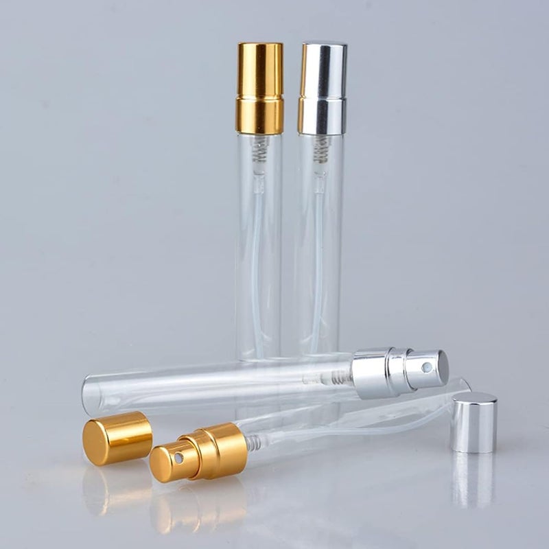 ZbFwmx 20 Pack 10ml Glass Perfume Spray Bottle Set Refillable Cosmetic Atomizer for Travel, Bulk Empty Mist Bottles - Image 3