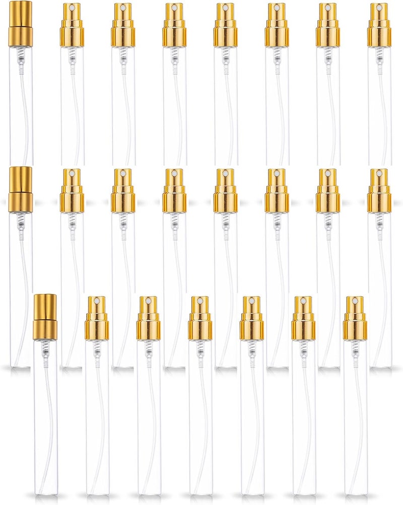 ZbFwmx 20 Pack 10ml Glass Perfume Spray Bottle Set Refillable Cosmetic Atomizer for Travel, Bulk Empty Mist Bottles - Image 1
