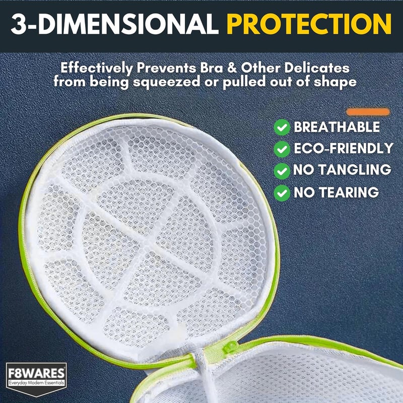 F8WARES F8WARES Round Cylindrical Cloth Washing laundry bags for clothes Mesh Bra Washing Machine Bag Net Bag Pouch Mesh Laundry Bag Mesh Bags For Washing Machine for braundergarmentsinnerwearsocks - Image 3