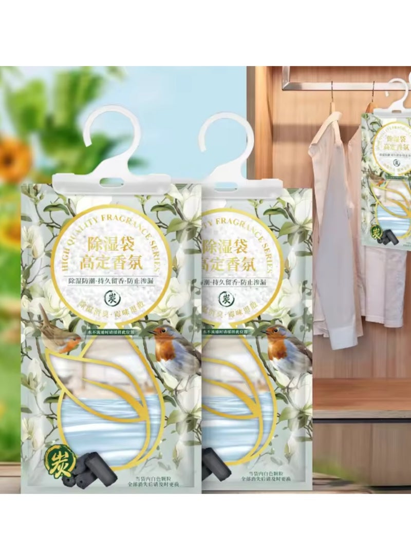 أكياس مزيل الرطوبة المعلقة، أكياس امتصاص وتجفيف للخزانة والخزانة والاستخدام المنزلي، مضادة للعفن والفطريات، تمتص الرطوبة للمساحات الداخلية، كيس واحد من الصمغ بعد المطر - Image 2