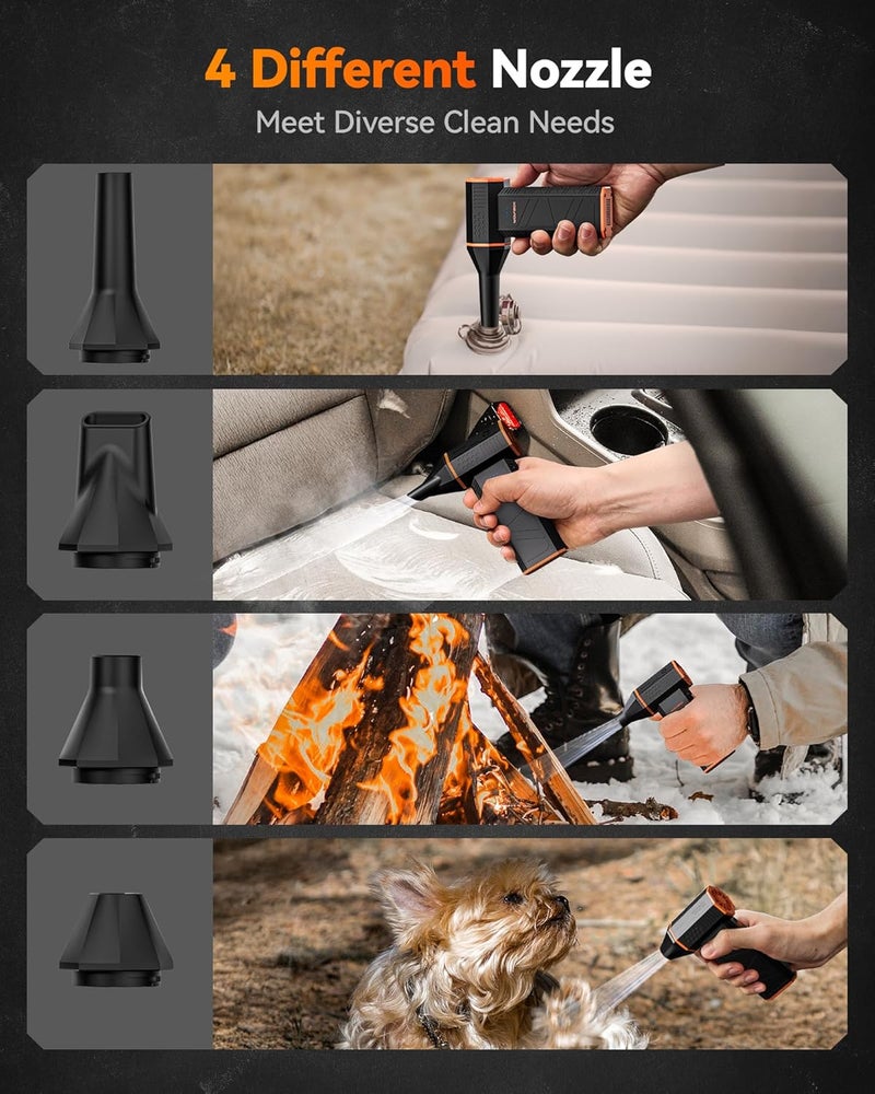 WOLFBOX MF50 Electric Air Duster - 110000RPM Cordless Mini Blower with Fast Charging and 3 Adjustable Speeds - Image 5