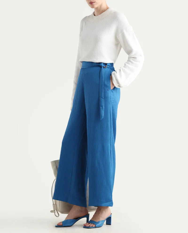 Rareism Women's Mid Rise Elasticated Trouser