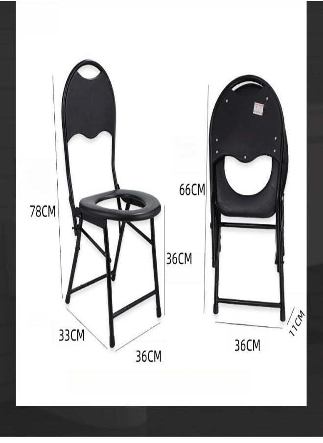 Gasin - Foldable outdoor camping toilet chair 33×78×36CM - Image 1