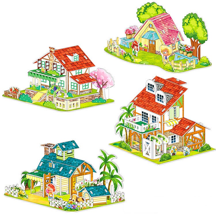 Diy Children'S New 3D Puzzle Model School Gift Paper Color Handmade Puzzle Toys Quality Assurance - Image 3