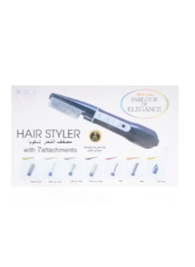 تيسكوم مصفف ومجفف شعر استشوار طقم 7 قطع - تيسكوم ياباني - Image 3