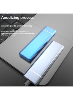 Generic Solid-state Mobile Hard Disk 1tb High-speed U Disk Large-capacity Ultra-thin Mobile Phone Portable Generation Solid-state Hard Disk-Capacity:1tb (128g Expansion) Regular Model-Interface:Champagne  - Image 1