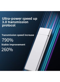 Generic Solid-state Mobile Hard Disk 1tb High-speed U Disk Large-capacity Ultra-thin Mobile Phone Portable Generation Solid-state Hard Disk-Capacity:1tb (128g Expansion) Regular Model-Interface:Champagne  - Image 2