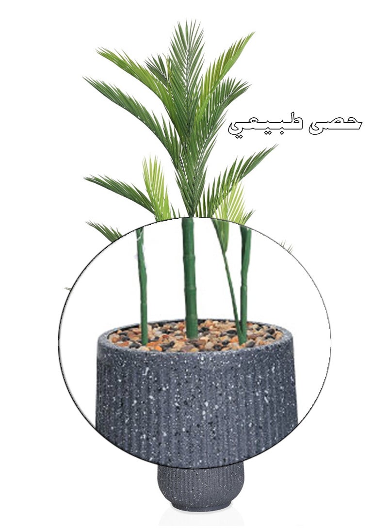 تالا شجرة أريكا صناعية بارتفاع 120 سم – أوراق خضراء بتصميم طبيعي واقعي مع أصيص أنيق مثالية لتزيين المنازل والمكاتب - Image 2