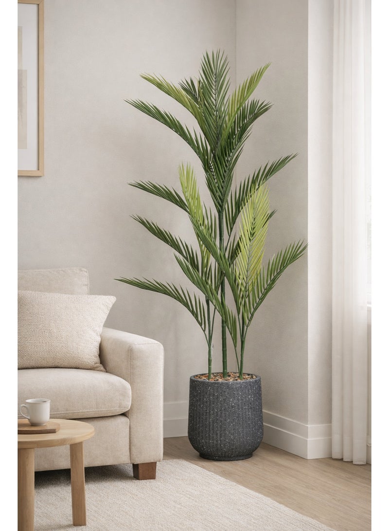 تالا شجرة أريكا صناعية بارتفاع 120 سم – أوراق خضراء بتصميم طبيعي واقعي مع أصيص أنيق مثالية لتزيين المنازل والمكاتب - Image 5
