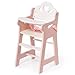 ROBUD Baby Doll High Chair Pretend Play High Chair with Seat Belt Pink Wooden Baby Doll Accessories with Movable Tabletop Fits 1820 Inch Dolls - Image 4
