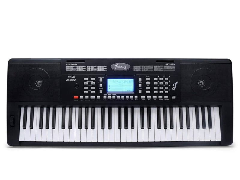 Juarez Opus JRK692 61 Keys Electronic Keyboard Piano With LCD Digital Display,Pitch Bend,MP3 USB MIDI| Touch Response|Adapter|Key Note Stickers|Music Sheet Stand|210 Rhythms|422 Timbres|120 Demos - Image 4