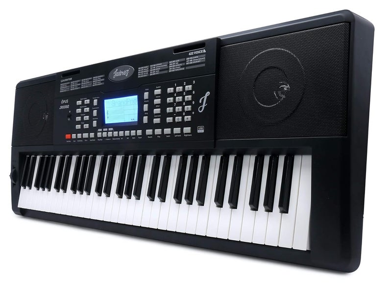 Juarez Opus JRK692 61 Keys Electronic Keyboard Piano With LCD Digital Display,Pitch Bend,MP3 USB MIDI| Touch Response|Adapter|Key Note Stickers|Music Sheet Stand|210 Rhythms|422 Timbres|120 Demos - Image 2