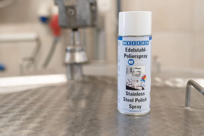 Weicon Stainless Steel Polish Spray | 400 ml | Protects and cleans polished and matt surfaces - Image 2