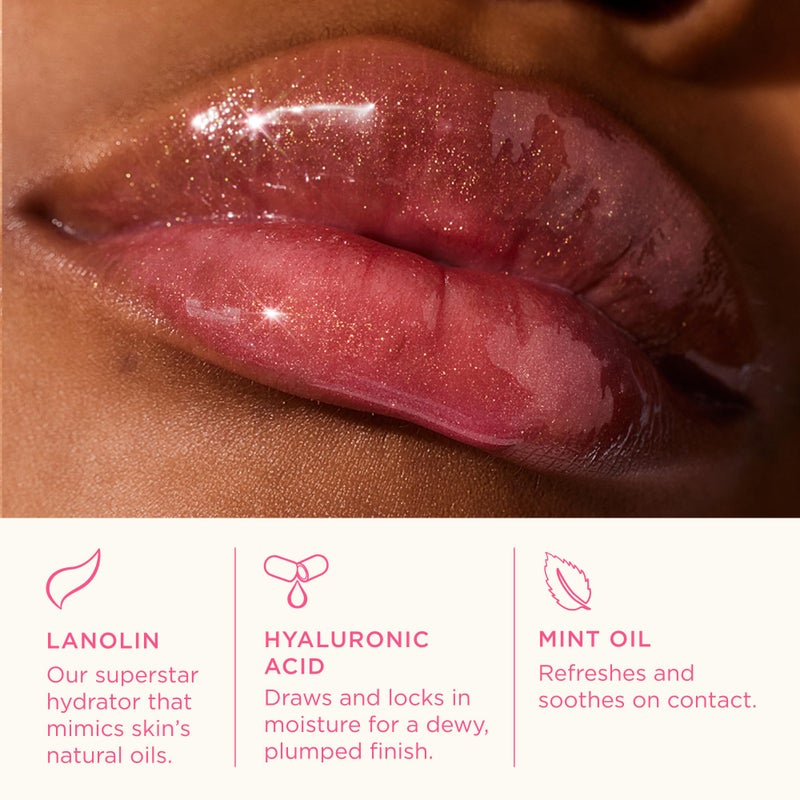 Lanolips Lanolin Lip Water Watermelon - Clear Gloss Serum - Hyaluronic Acid Lip Balm and Shimmer for a Hydrated Glow - Lanolin Oil Moisturizer for Dry, Cracked Skin (10ml / 0.34 fl oz) - Image 3