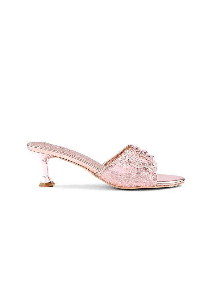 IconStyle Sparkling heel slipper with a cushioned comfort base.