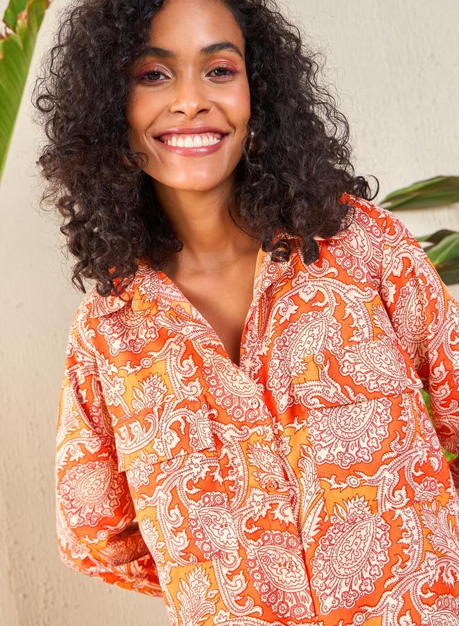 SASSAFRAS All Over Print Longline Shirt & Cargo Joggers Co-Ords by Styli - Image 4