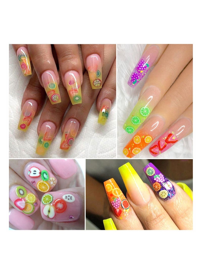 KASTWAVE 3D Nail Art Slice 24 Grids Mixed Fruits Nails and Mixed Flowers Slices Nail Art DIY Women Manicure Accessories Resin Fruit Nail Art Tips Slime Craft Polymer Clay Kit Slime Snowglobe Tumbler Craft - Image 4