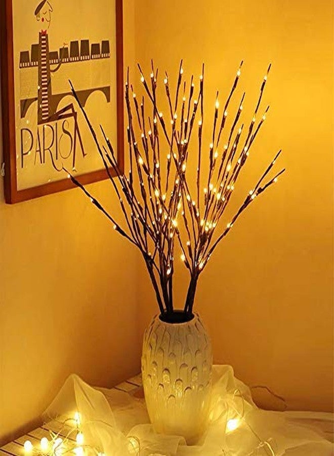 EAMBRITE 3PK Brown Lighted Twig Branches Pathway Light with 30" 60 LED Warm White Bulbs for Outdoor and Indoor - Image 1