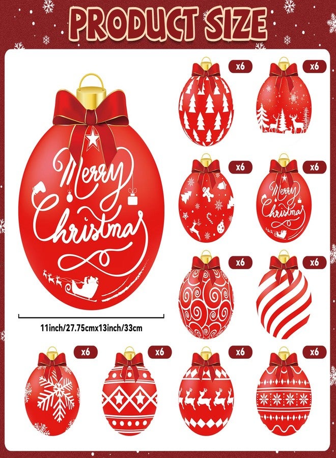 OBUSATT 60Pcs Disposable Christmas Balls Place Mats Christmas Balls Paper Table Mats Winter Holiday Placemats Xmas Party Dining Table Decorations Merry Christmas Placemats for Kids Home Kitchen - Image 2