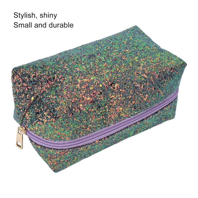 كلاراكو حقيبة مكياج لامعة، مجموعة حقيبة مكياج عالية السعة مقاومة للماء من الجلد الصناعي للاستخدام المنزلي والسفر - Image 3