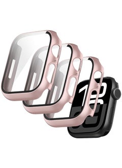 Tersely (3 Pack) Case Compatible with Apple Watch Series 10-46mm, Built-in Thin HD Tempered Glass Screen Protector Overall Cover Replacement for iwatch S10 2024 