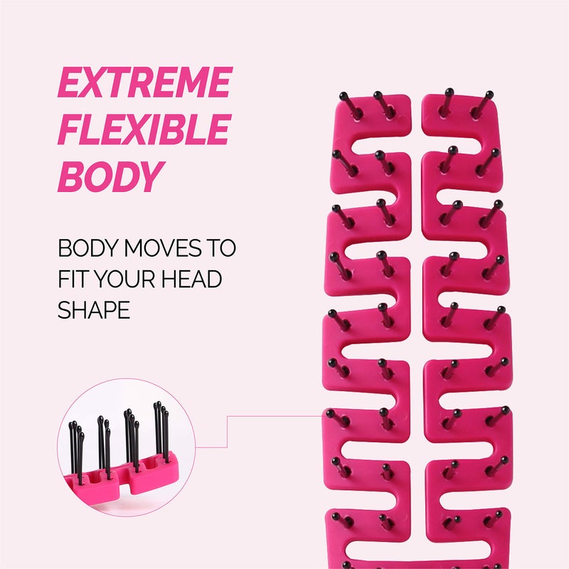 F3 Systems Compact Folding Hair Brush with Mirror - Detangling Comb for Adults & Kids, Portable for Travel & Storage, Wet & Dry Hair - Image 4