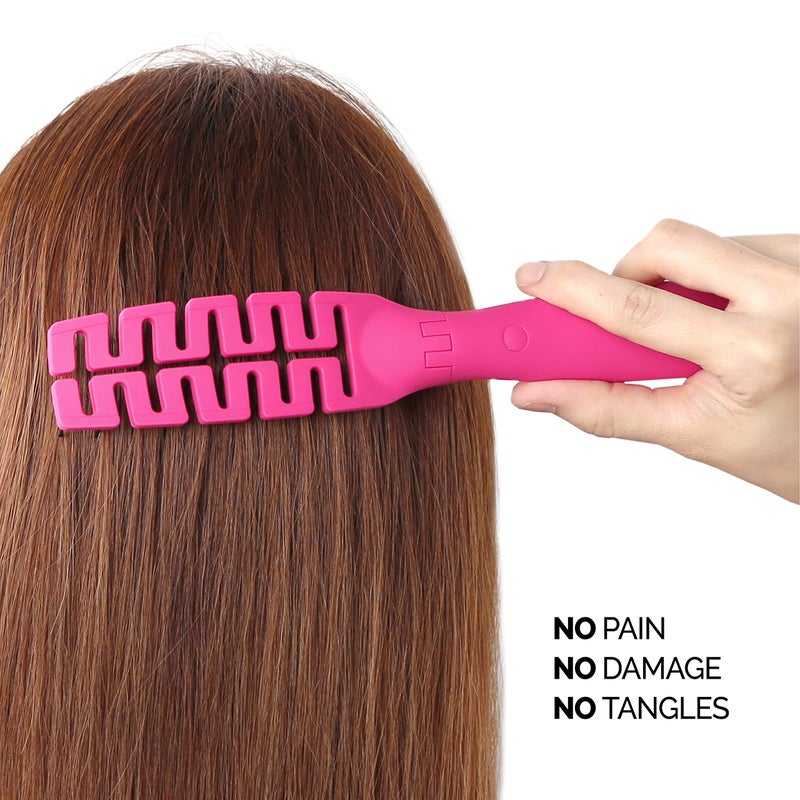 F3 Systems Compact Folding Hair Brush with Mirror - Detangling Comb for Adults & Kids, Portable for Travel & Storage, Wet & Dry Hair - Image 5