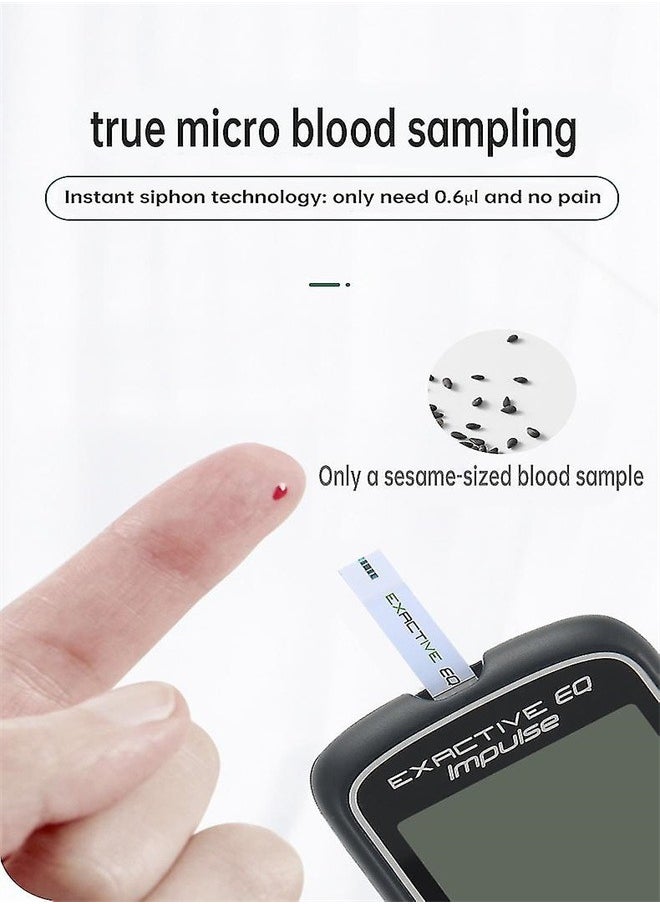 Generic - Exactive Eq Impulse Fully Automatic High Blood Glucose Measuring Instrument With Test Paper 50 Test - Image 1